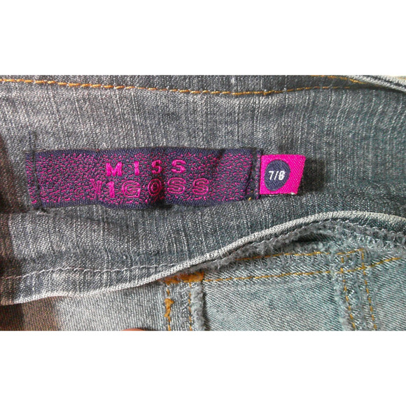 Miss Vigoss Low Rise Cropped Y2K Punk Revival Grunge Buckle Jeans 7/8 - Picture 3 of 4